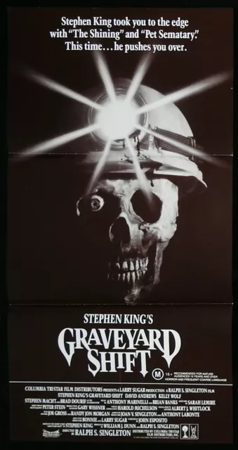THE GRAVEYARD SHIFT Original Daybill Movie poster Stephen King Horror ...