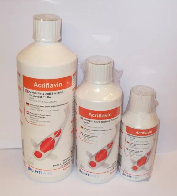 NT Labs Koi Care Acriflavin antibakterielle Teichbehandlung 250ml 500ml 1000ml