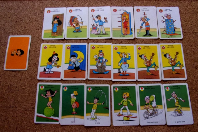 JEU DES 7 FAMILLES -MARC ET JULIE CIRQUE - PAS DE BOiTE - CARTES