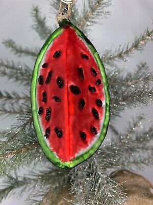 NWT Cody Foster 4” Sliced Watermelon Christmas Ornament