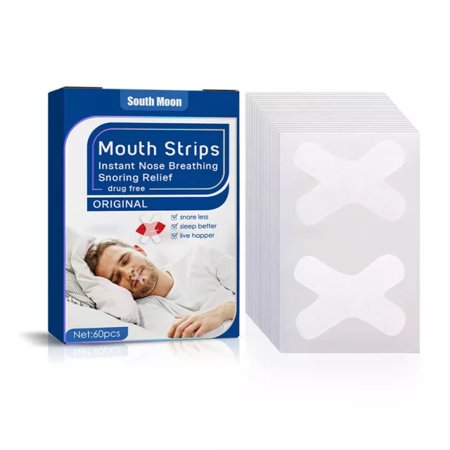60 pegatinas autoadhesivas correctores respiratorios portátiles para dormir para hombres y mujeres