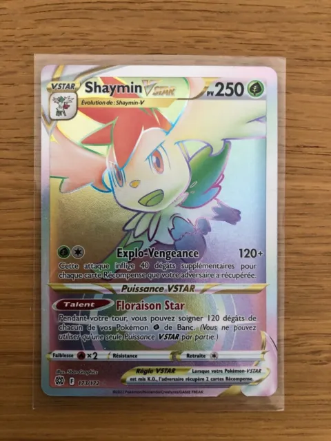Carte Pokémon Shaymin VStar 173/172 Rainbow EB09 Stars Etincelantes Neuve