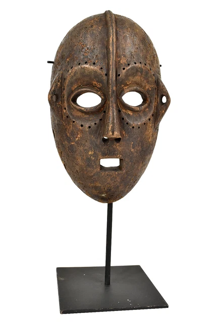 Lega Face Mask Wood Congo Custom Stand African Art