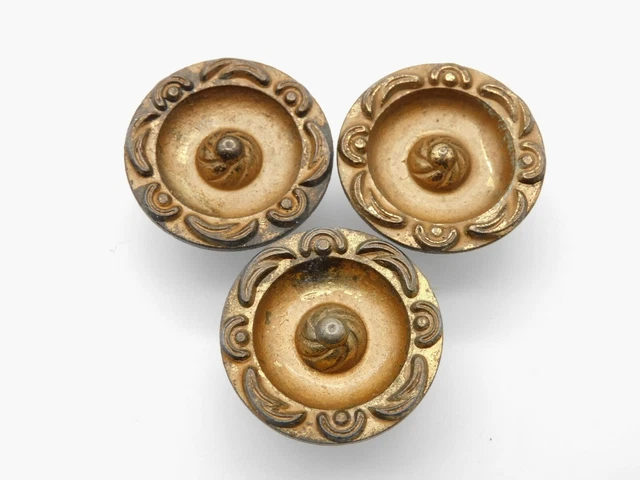 Lot De 14 Boutons Anciens - Motif Dauphins - Diamètre 2,8 Cm - Style VINTAGE - Fabriqué En France