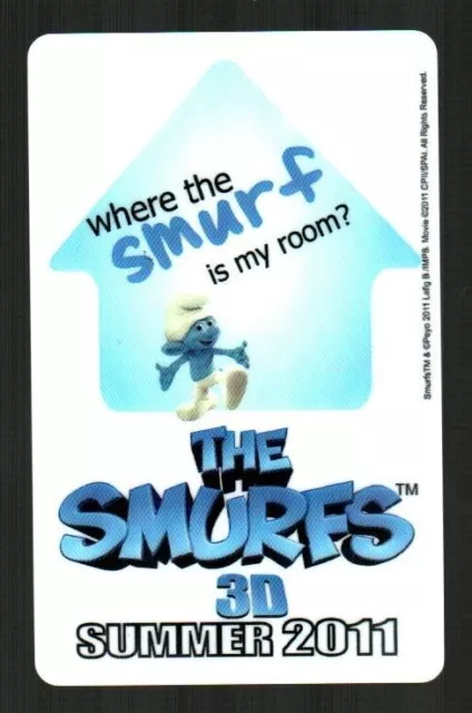 CAESARS PALACE The Smurfs 3D ( 2011 ) Hotel Key Card