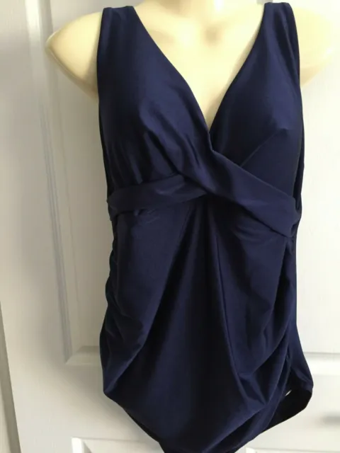 10 20 Dark Blue Support To  Grow  0Ne Piece Maternity Swimmers Nwt $32