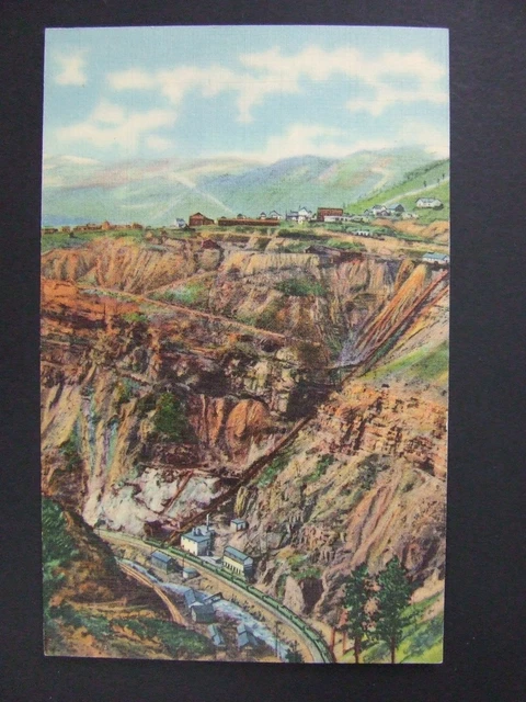 Battle Mountain Hwy Colorado Eagle River Canon Zinc Mine Gilman Postcard 1935