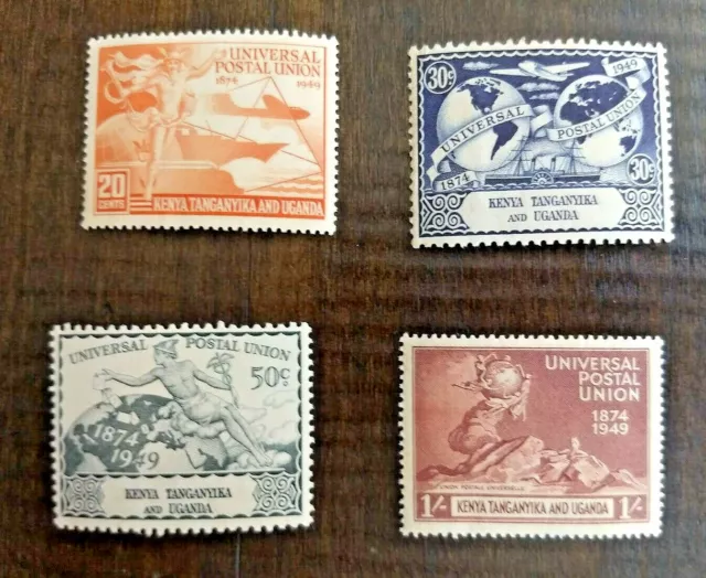 Kenya Tanganyika Uganda Stamps Set 1949 - Universal Postal Union KUT