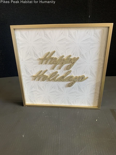 Wooden "Happy Holidays" Sign