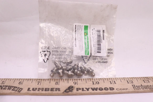 (10-Pk) Westward Standard Grease Fitting Straight M8-1.00mm Metric 52NZ86