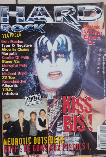 HARD ROCK Magazine 16 KISS Iron Maiden Alice in chains w/ Poster RHCP  Vai- 1996