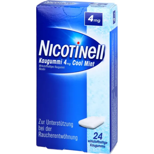NICOTINell Kaugummi 4 mg Cool Mint, 24 St. Kaugummi 6580369 2