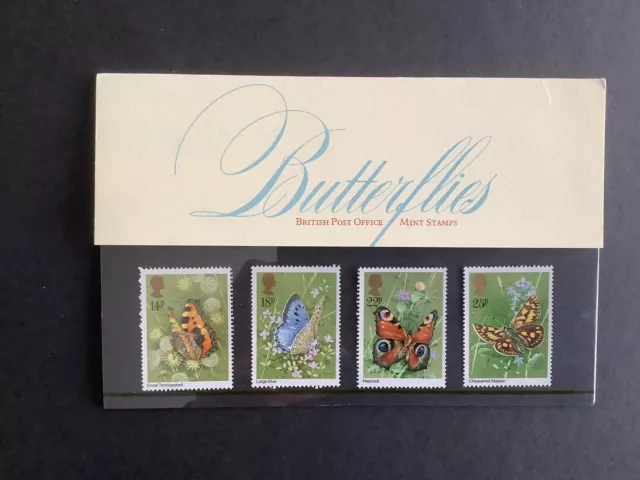GB Butterflies Presentation Pack 1981 MNH & 4 Postcards