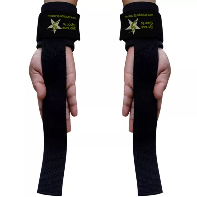 Weight Lifting Power Bar Wrist Straps wraps Bodybuilding Gym gloves