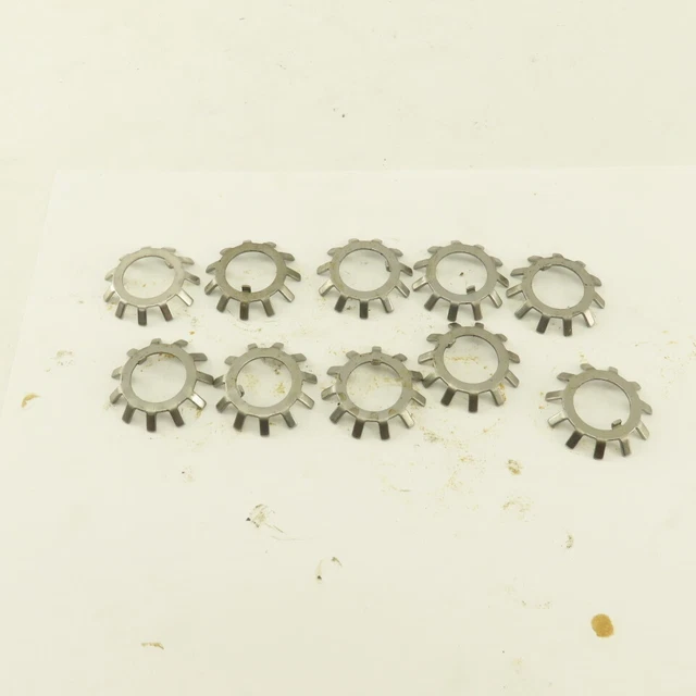 Whittet-Higgins W-03 Carbon Steel Bearing Lock Washer .0679 ID Lot Of 10