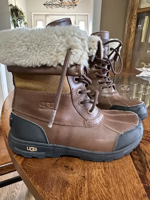 UGG Women's Adirondack Boot Chestnut Leather Sheepskin Winter Boot Size 4