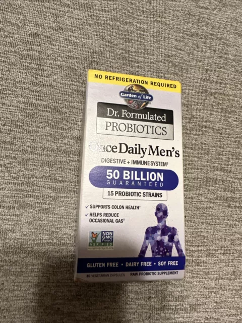 Garden of Life 50 Billion Probiotics Once Daily Men’s 30 caps EXP 4/24
