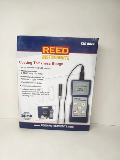 REED INSTRUMENTS CM-8822 Coating Thickness Gauge $299.99 - PicClick CA