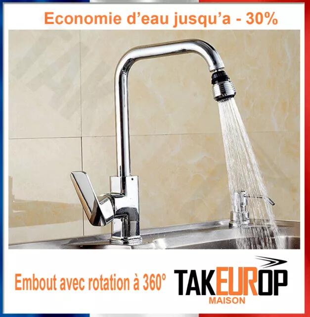 Embout de robinet - Aérateur - Economie d'eau 30 ~ 50% - Economiseur pivotant 2