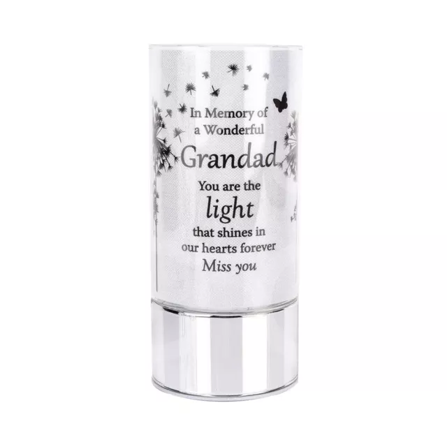 Tube Led Light Memorial - Battery Operated Memory/Remembrance Plaque Ornament