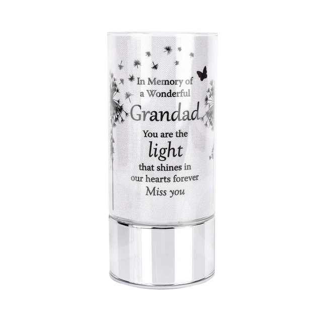 Tube Led Light Memorial - Battery Operated Memory/Remembrance Plaque Ornament
