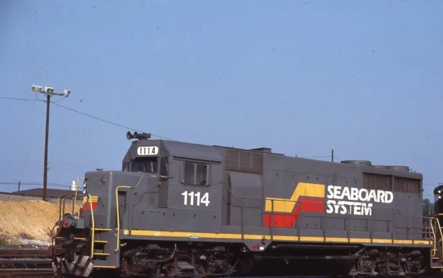 SBD 1114 SEABOARD SYSTEM Railroad Train Locomotive RICHMOND VA 1984 Photo Slide