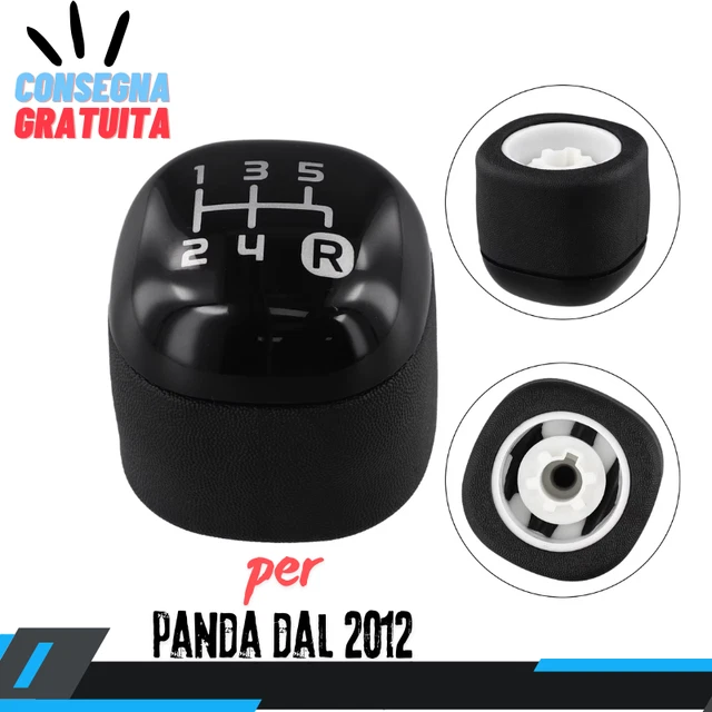 Pomello Cambio Manuale Nero Per Fiat Panda 2012-2024 - 5 Marce - Foto 10