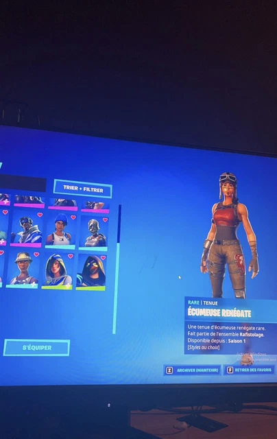 MON CASIEr COMPTE FORNITE AVEC RENEGATE RIDER +400 SKINS snap : evandumey 6