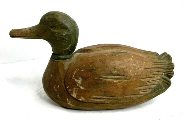 Wood Carved Duck Display