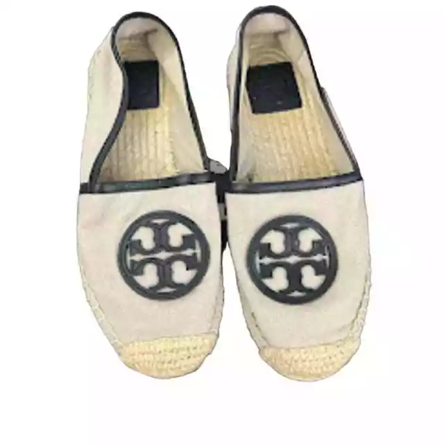 Tory burch Logo espadrille flats womens size 6.5