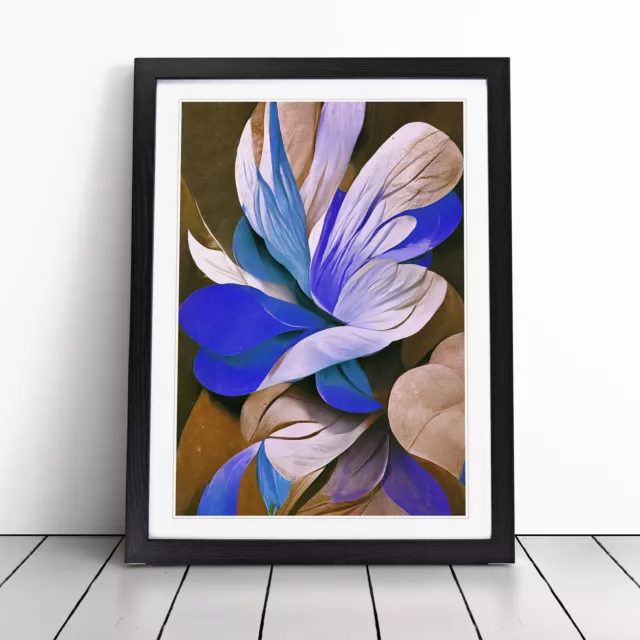 Abstract Flowers Modern No.5 Wall Art Print Framed Canvas Picture Poster Decor
