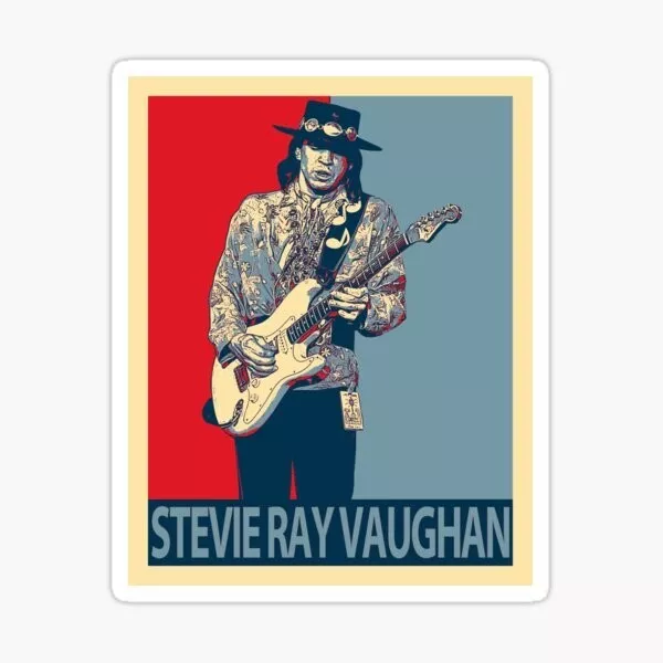 Stevie Ray Vaughan ~ 2" Vinyl Sticker ~ Texas Flood  ~ Blues Rock