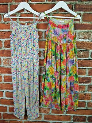 Girls Bundle 4-5 Years M&S Next Multicoloured Floral Summer Dress Jumpsuit 110Cm