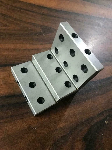 PIASTRA ANGOLARE 3x3x3" base a gradini temprata di precisione con...hq