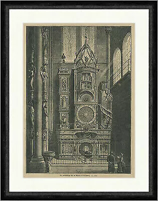 Astronomische Uhr im Münster zu Straßburg Dom Sonnenuhr  Faksimile_E 22614