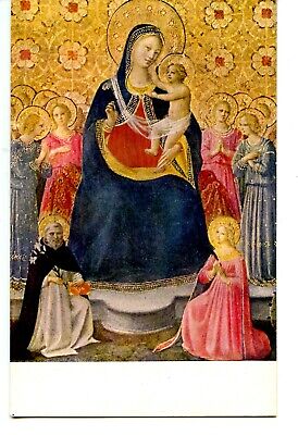Virgin Mary with Her Son-Religious Artwork by Fra Angelico-Vintage Postcard