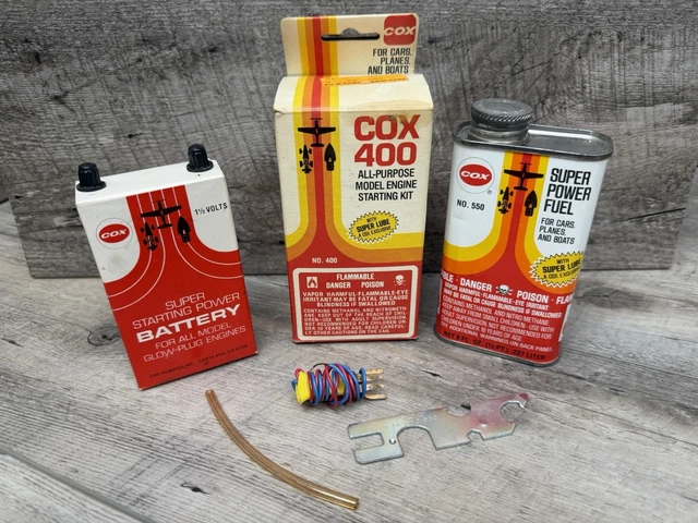 VINTAGE COX 400 All-Purpose Model Engine Starting Kit RC Plane Car Boat ...
