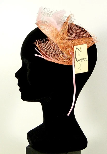 Chapeau Femme Cérémonie En Sisal Beige Clair - Marque Joa Nell, Taille S - Neuf Sans étiquette