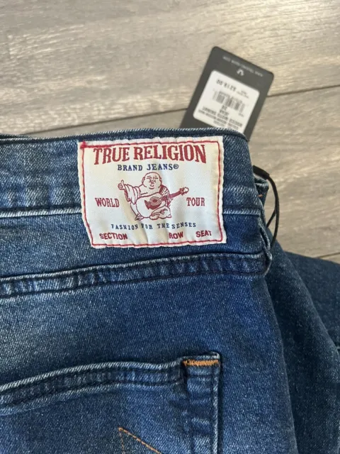 True Religion Medium Western Wash Rocco Moto Skinny Jeans Men's Size 36x32 $219