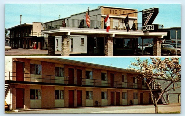 GAYLORD, MI Michigan  ~ Roadside DOWNTOWN MOTEL c1960s Otsego County Postcard