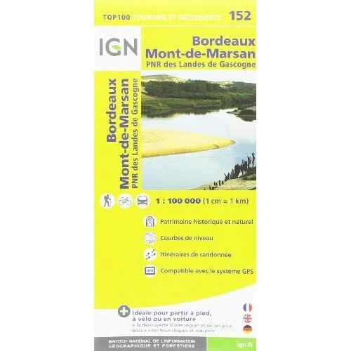 Bordeaux / Mont-de-Marsan: 2014 - Sheet map, folded NEW  03/02/2014