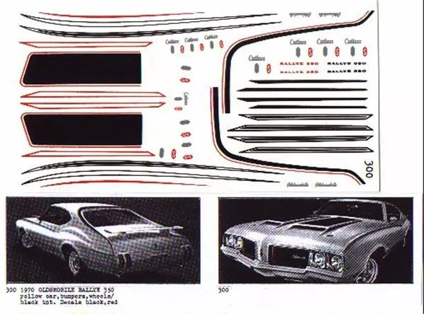 Fred Cady Decal #300 To  Do The 1970 Oldsmobile Rallye 350