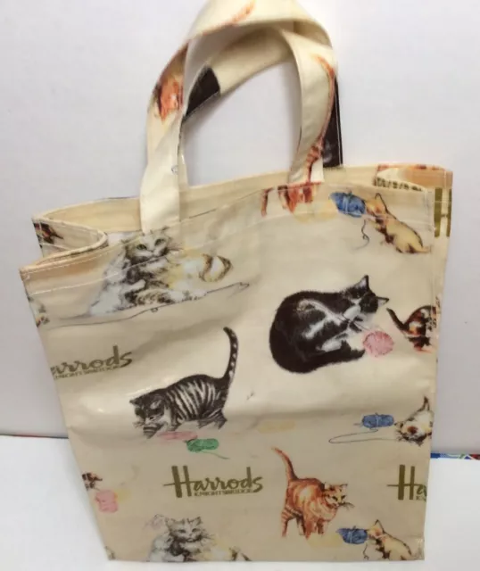 Harrods Knightsbridge Tote Kittens/Cats 14” Tall