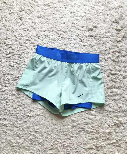 Leggings Nike Dri-Fit Grün Blau mint Shorts High Waist Tight Tennis Laufhose XS