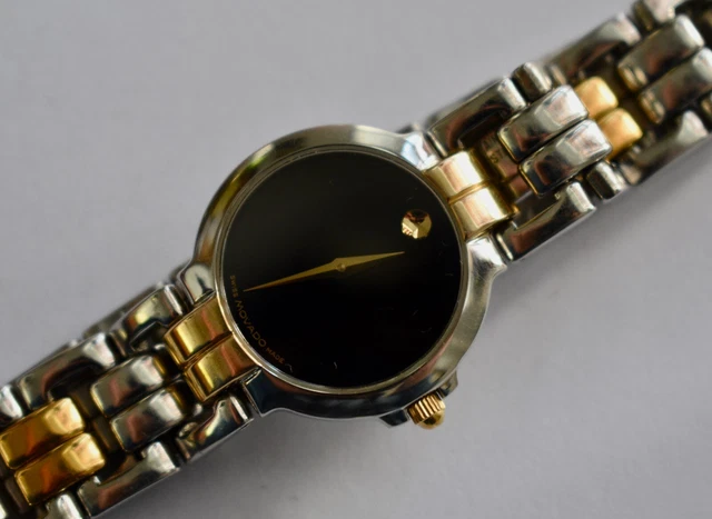 "Movado Museum classico da donna 2 toni inox e oro quarzo 81 A1 844 6,25" 8