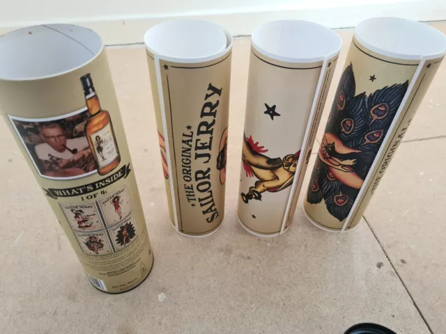 Sailor Jerry empty tube & 3 posters. Limited edition. Sailor Jerry empty tube & 3 posters. Limited edition.