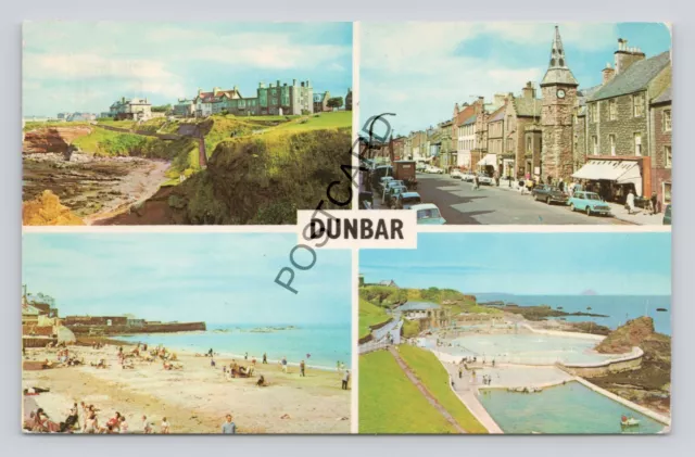 Postcard (Q6) Scotland Dunbar Multi View  Posted 1973