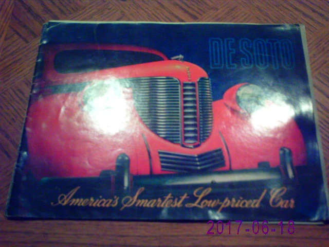 1938 Desoto Prestige Color Sales Brochure - Original 1938 Desoto Prestige Color Sales Brochure - Original