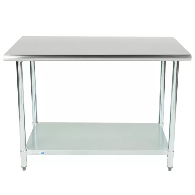 Stainless Steel Food Prep Work Table with Adjustable Undershelf 30” x 36”