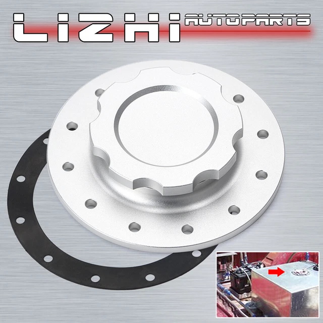 Billet Fuel Cell Cap Assemblies 12 Bolt 5.343 in. Bolt Holes Anodized Gas Cap